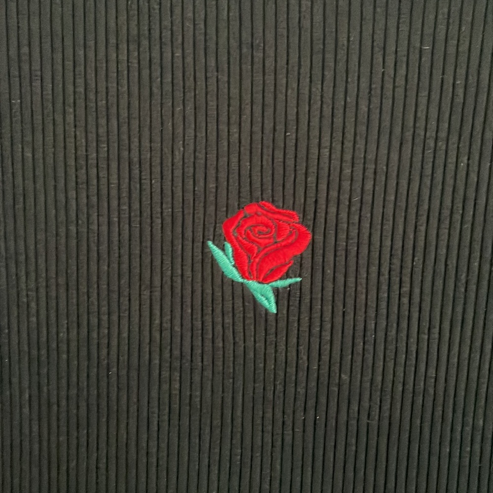 NWT long sleeve black dress with rose embroidery - Picture 2 of 3